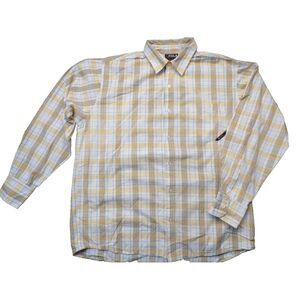 Vtg Southpole Shirt Mens XLarge Brown Plaid Long Sleeve Top 90s Y2K Office Work